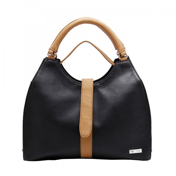 Beau Design Stylish Black Color Imported PU Leather Casual Handbag With Double Handle For Women's/Ladies/Girls Beau Design Stylish Black Color Imported PU Leather Casual Handbag With Double Handle For Women's/Ladies/Girls